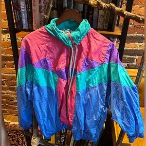 FirstRun colorful Retro windbreaker